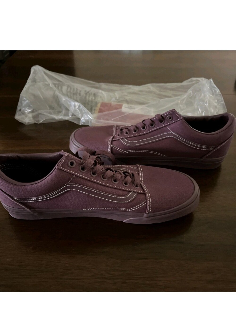 Vans Old skool Skate Shoe Sneakers Plum Wine Mono Men's Sz 10 NEW.